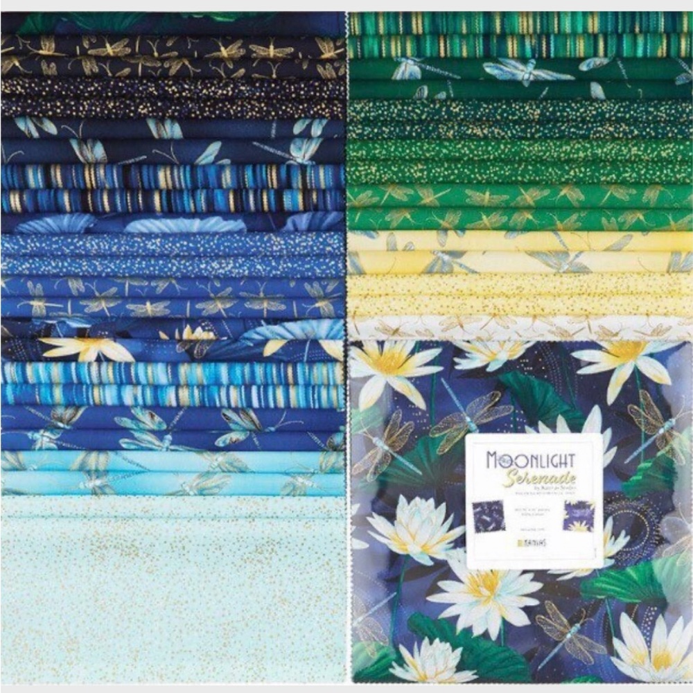 Moonlight Serenade cotton layer cake 10” squares by Benartex